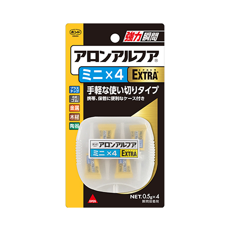 瞬間接着剤【アロンアルフア】EXTRAⓇミニ×4 －東亞合成株式会社